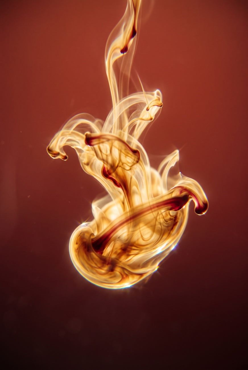 Dopamine molecule glowing warm gold